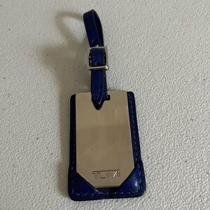 Tumi Luggage Tag cobalt blue Silver